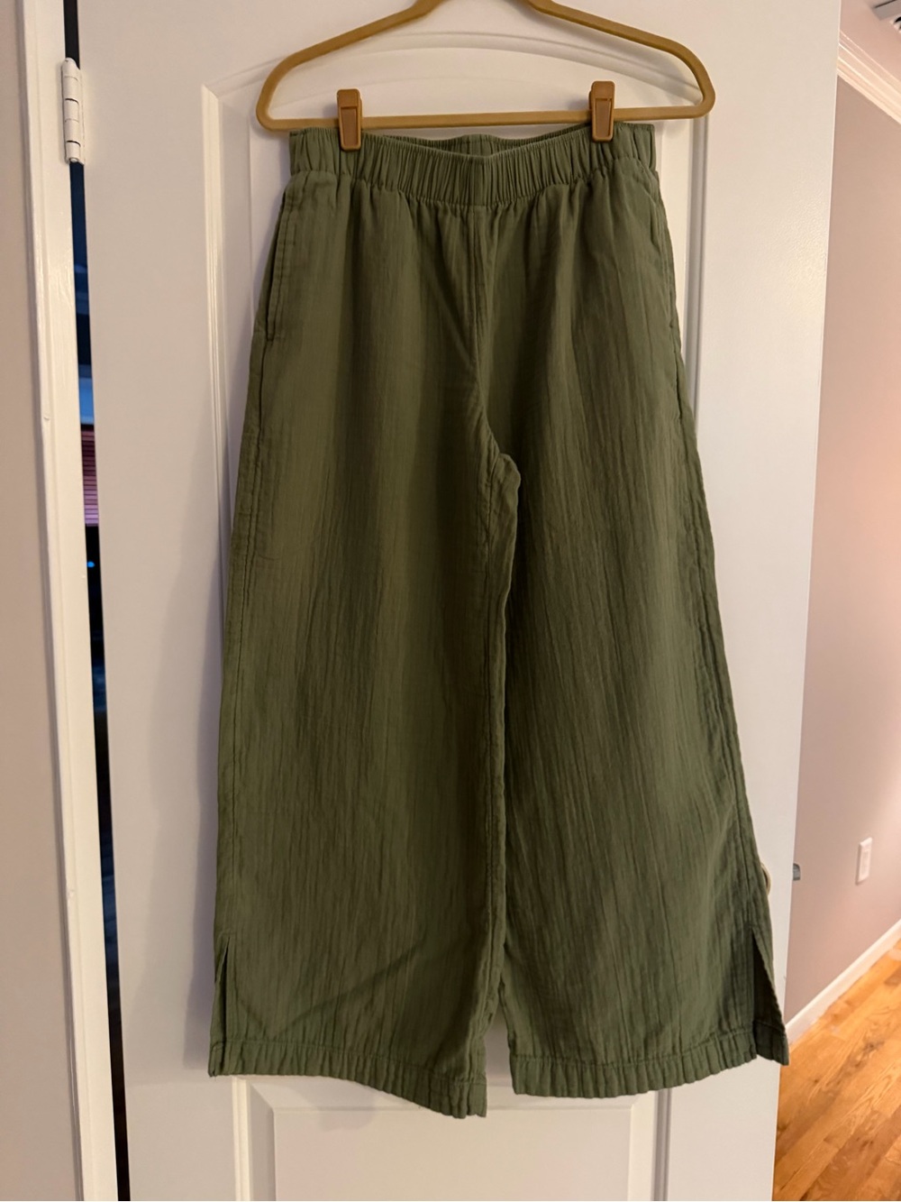 Old Navy Olive Green Wide-Leg Kids Pants